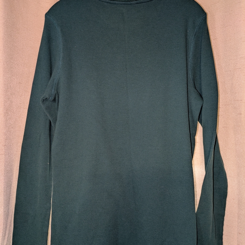 Eddie Bauer Women's Lace-Trim Long Sleeve Top - Dark Teal - Picture 2 of 5